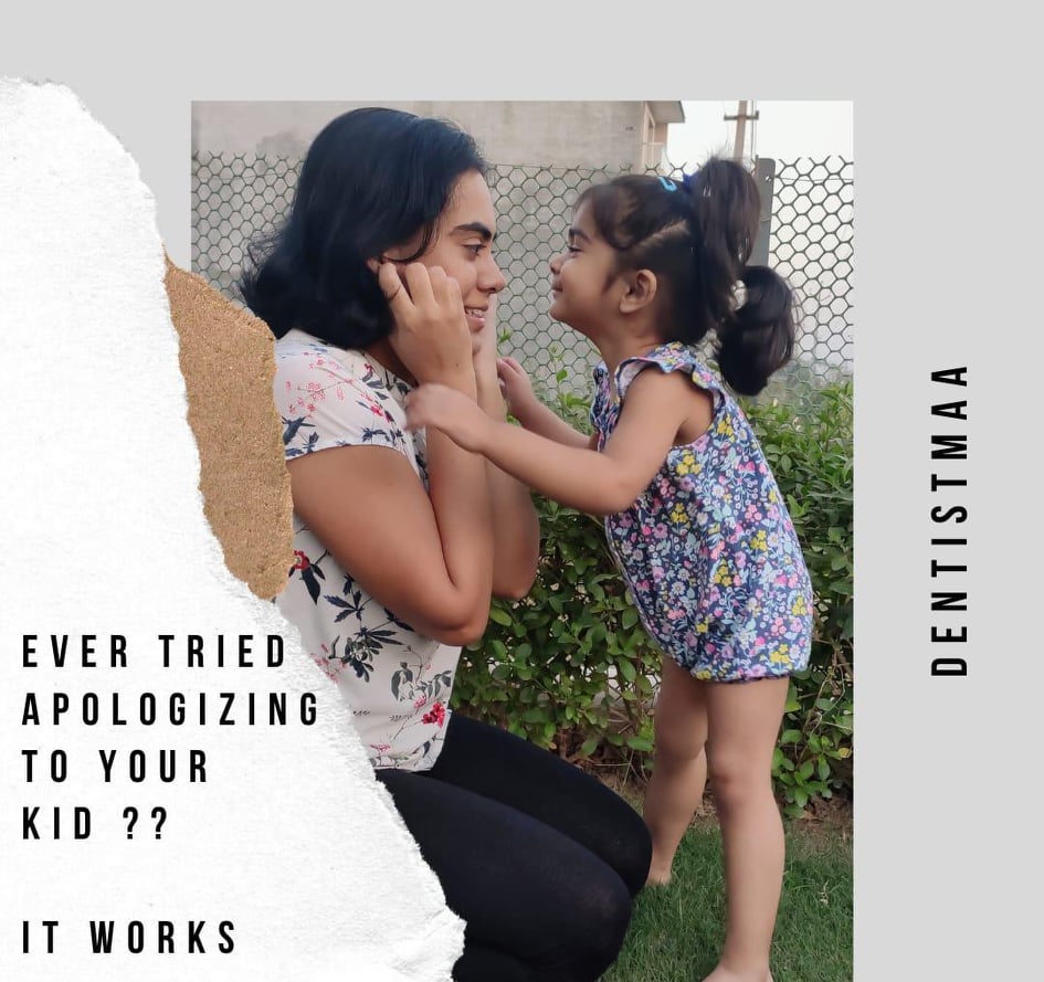 Accepting your mistake and simply saying sorry is when you will teach your child that is is not at all a disgrace to say sorry to your child. In fact it is a way of showing strength that anyone can be wrong and it is courageous to accept your own mistake. Kids see and learn. When they will see you apologizing for something wrong you did they will do the same the next time they do something wrong.