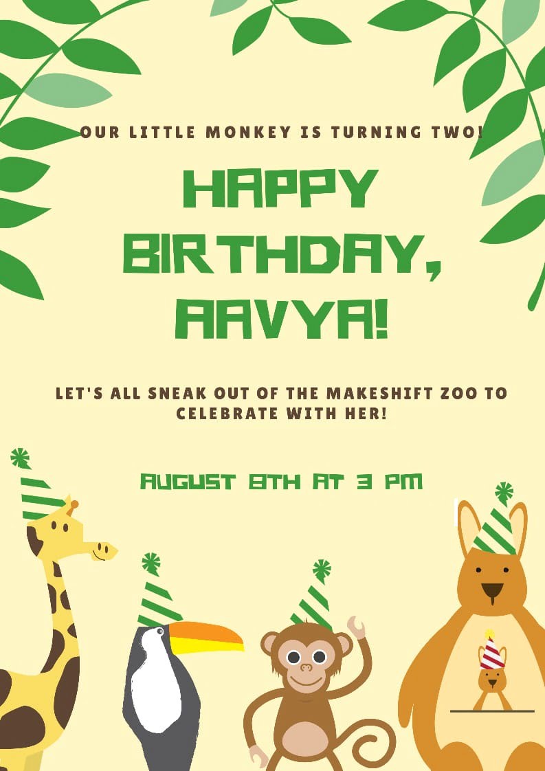animal themed birthday party
