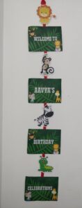 welcome banner for animal themed birthday party