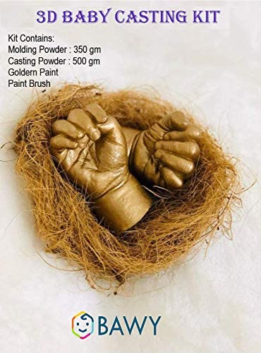 3D hand and foot casting kit, to remember the babies hand and foot prints forever