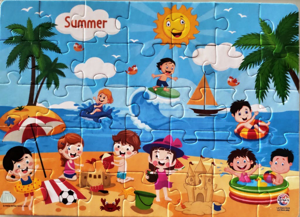 Ratna's 4 in 1 Indian Seasons Jigsaw Puzzle is a must buy for your toddler if you want to enhance his or her learning and remembering abilities.