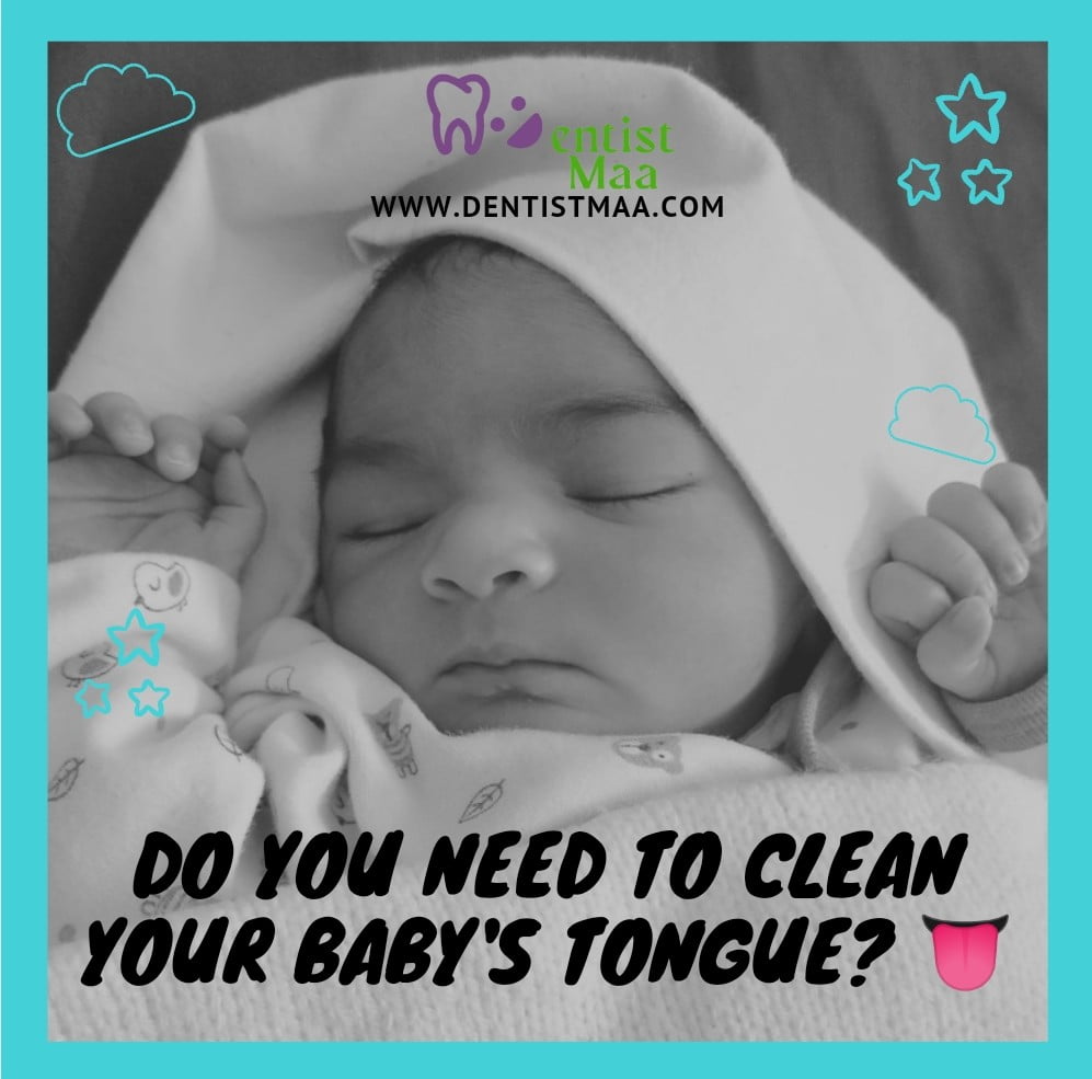 baby's tongue, silicone finger brush, clean tongue, candidiasis