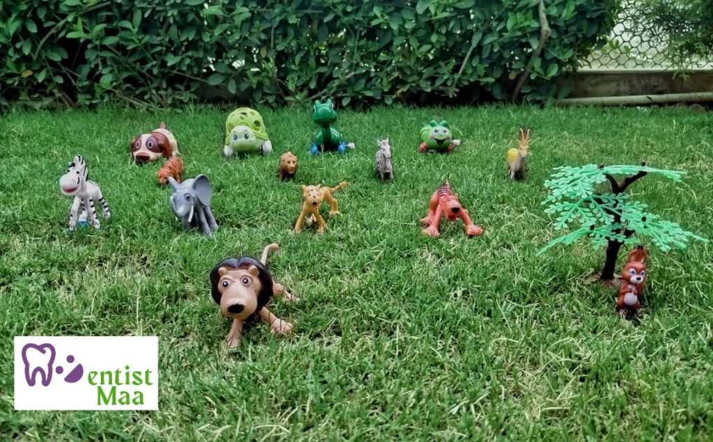 Animal Toys in garden