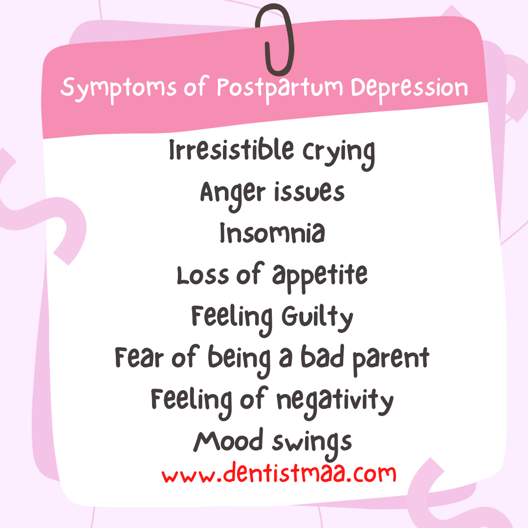 symptoms of post party depression