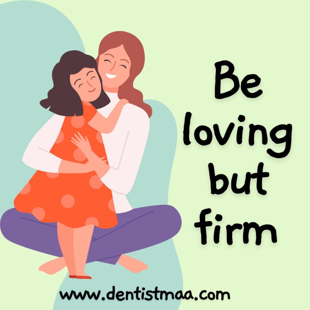 positive parenting tip, be loving but firm toward your child