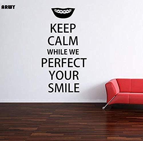Dental Wall Stickers for Clinic Keep Calm While We Perfect Your Smile