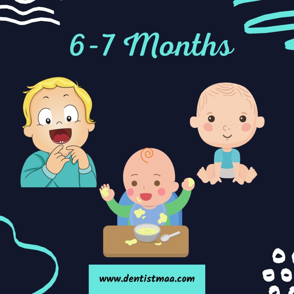 6-7 months milestones of the child | baby development milestones
