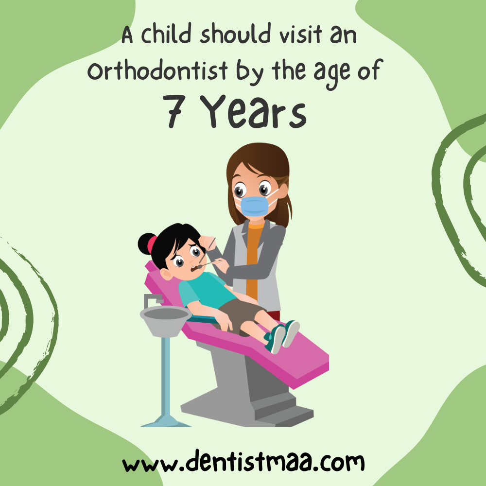 The child visit an orthodontist at the age of 7 years