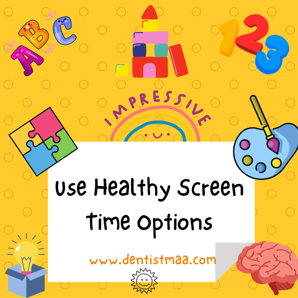 Use healthy screen time options, cocomelon, little einstein, daniel tiger's neighborhood, sesame street. super why, word girl, baby bus, dave and eva, ted education, dora, arthur, number blocks
