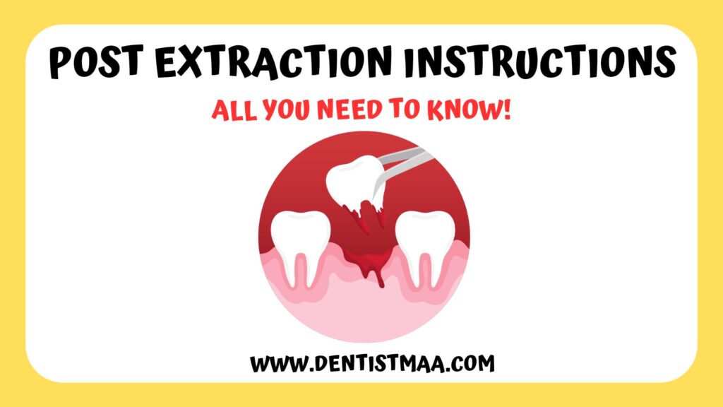 post extraction instructions, extraction, tooth extraction