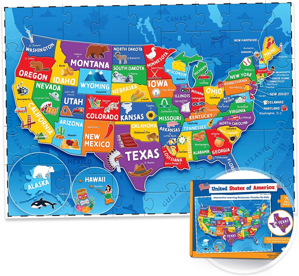 USA map jigsaw puzzles