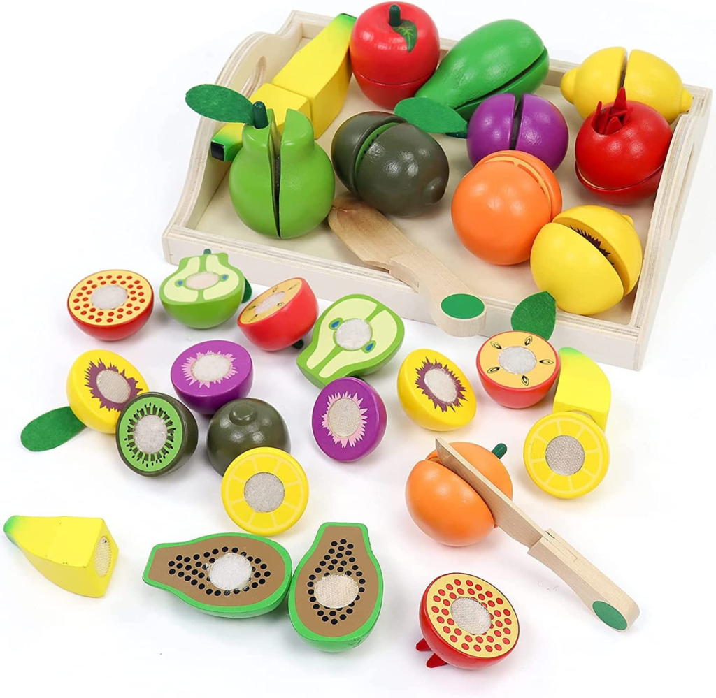 Fruits and vegetables pretend play set toy, CHRISTMAS GIFT IDEAS