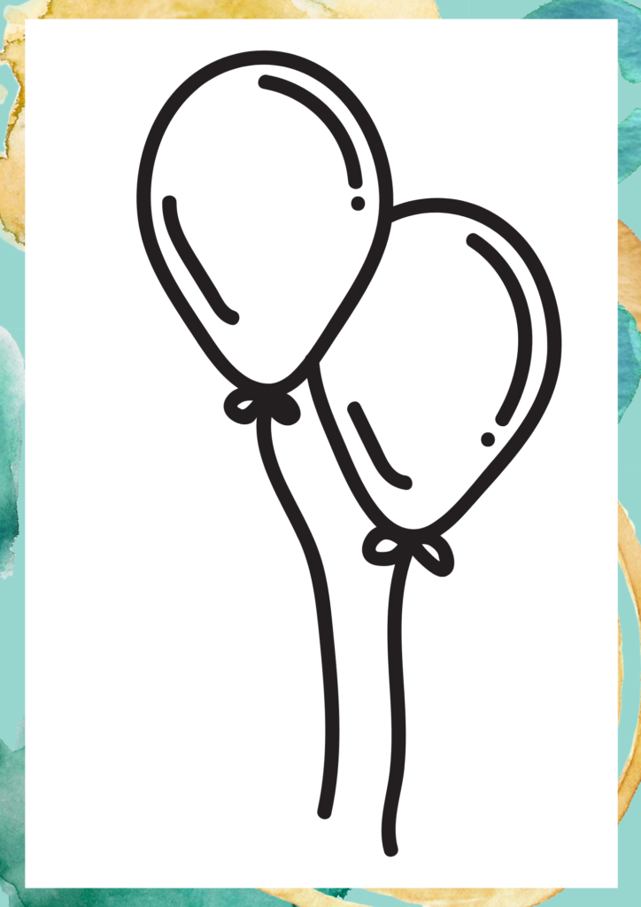 Balloon coloring pages