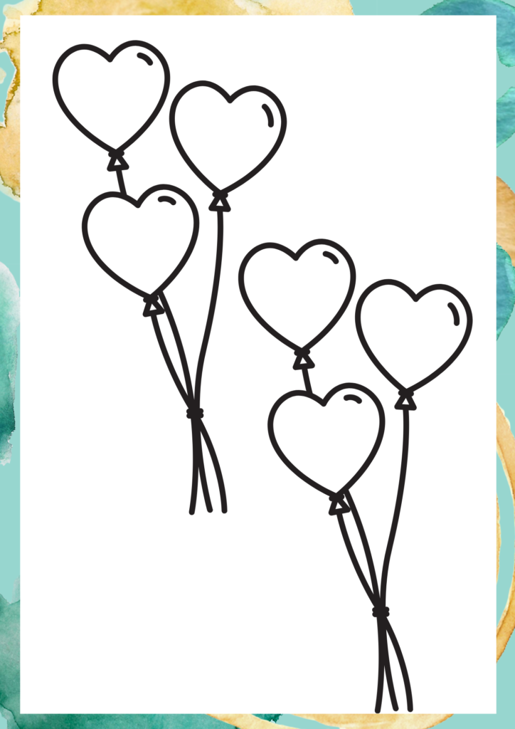 Balloon coloring pages