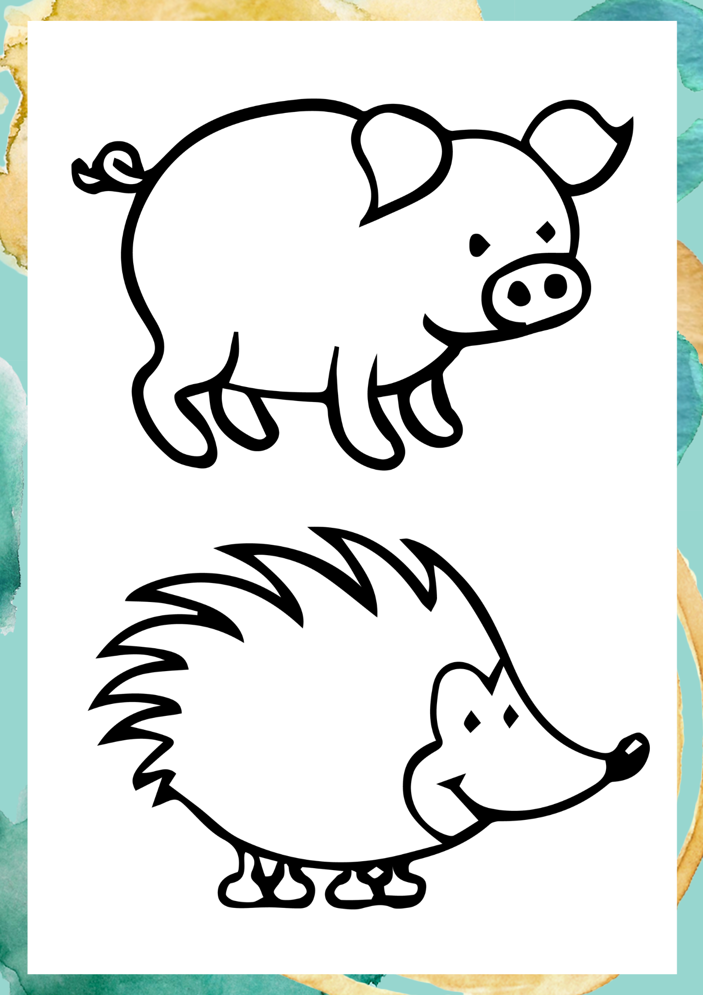 pig coloring page, hedgehog coloring page, animal coloring page, coloring page, coloring page for toddlers, coloring sheet, happy color, colouring, free coloring pages, coloring pages for kids, printable coloring pages, cute coloring pages, colouring pages, colouring to print, free printable coloring pages, free coloring pages for kids, easy coloring pages, coloring sheets