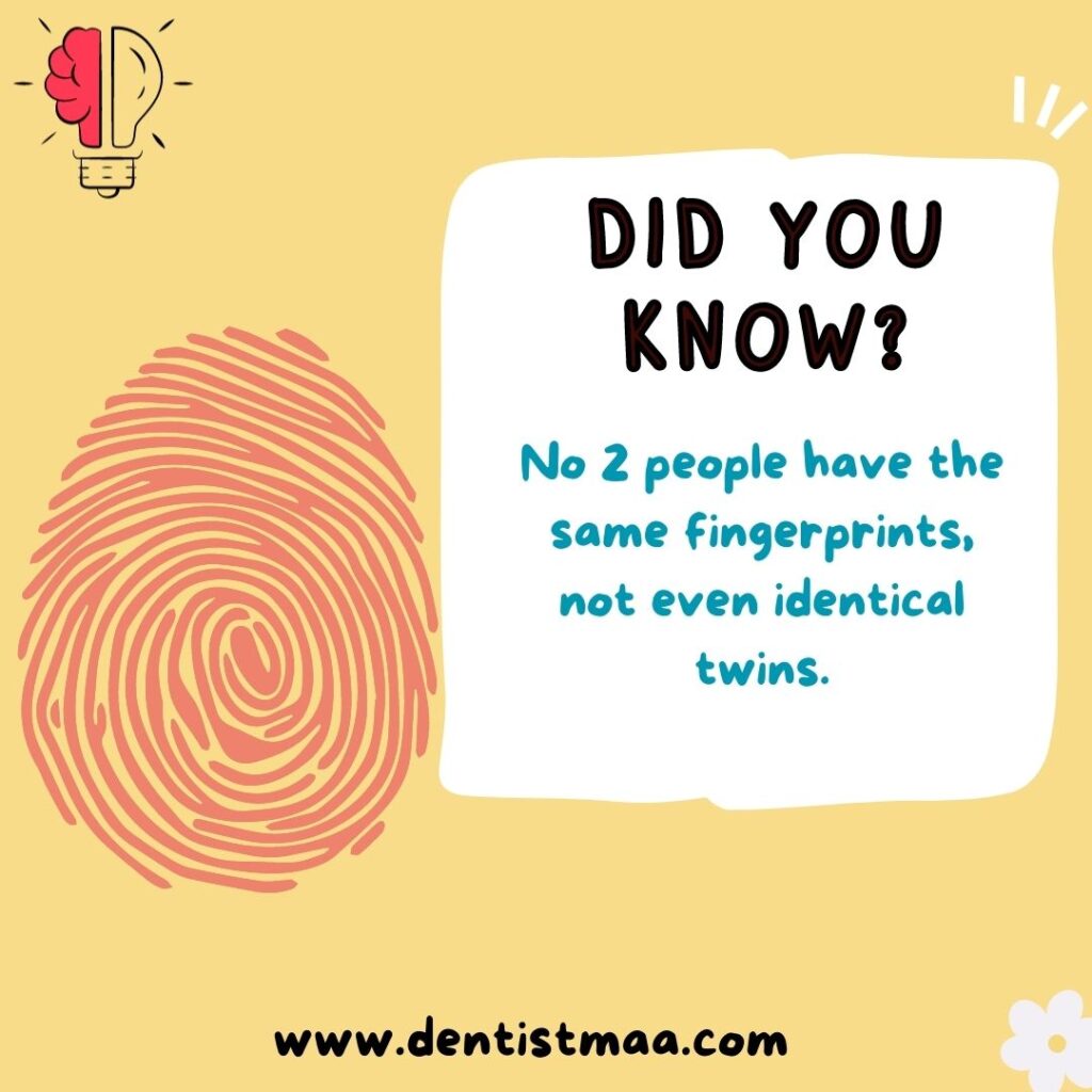 did you know, finger prints,