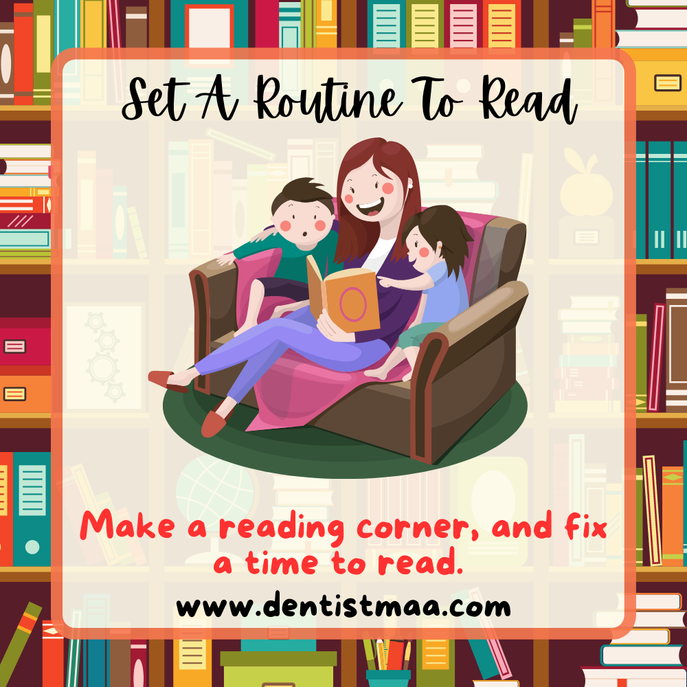 routine, reading corner, books, reader, raising reader
