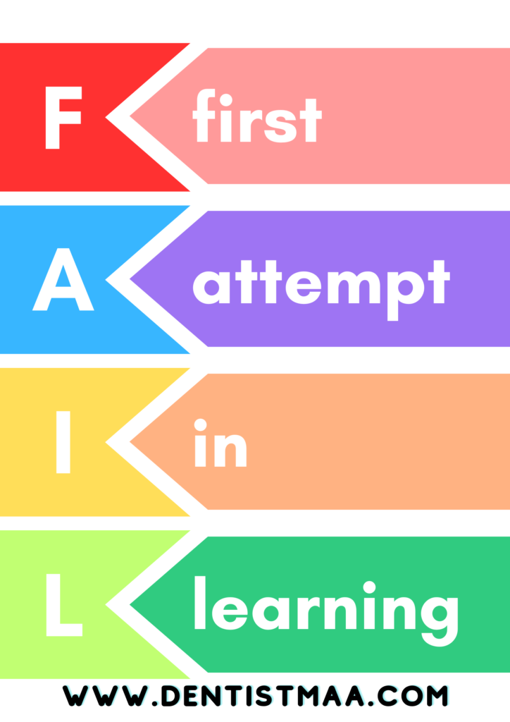 fail, afraid, first attempt in learning