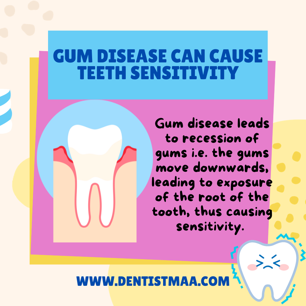 Teeth Sensitivity is an enhanced response of the tooth to stimuli such as cold, hot or sweet. It is a sharp sensation that you feel in your tooth.