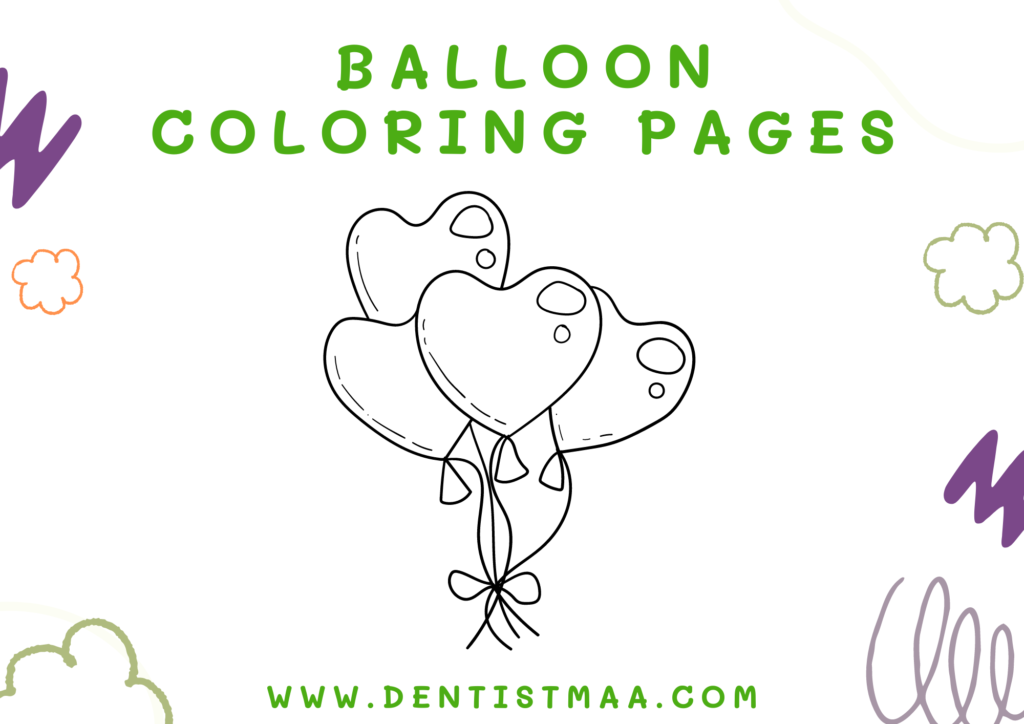 Cute Balloon Coloring Pages