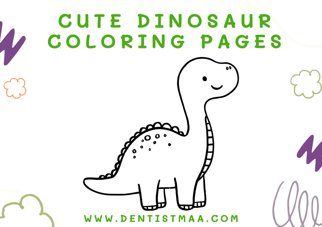 Cute dianosaur coloring Pages