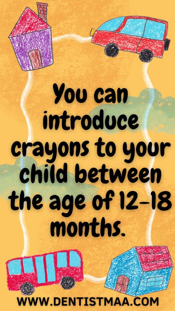 crayons, 12-18 months