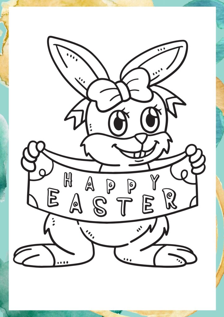 Cute Bunny, bunny, rabbit, coloring, colouring, coloring pages, colouring pages