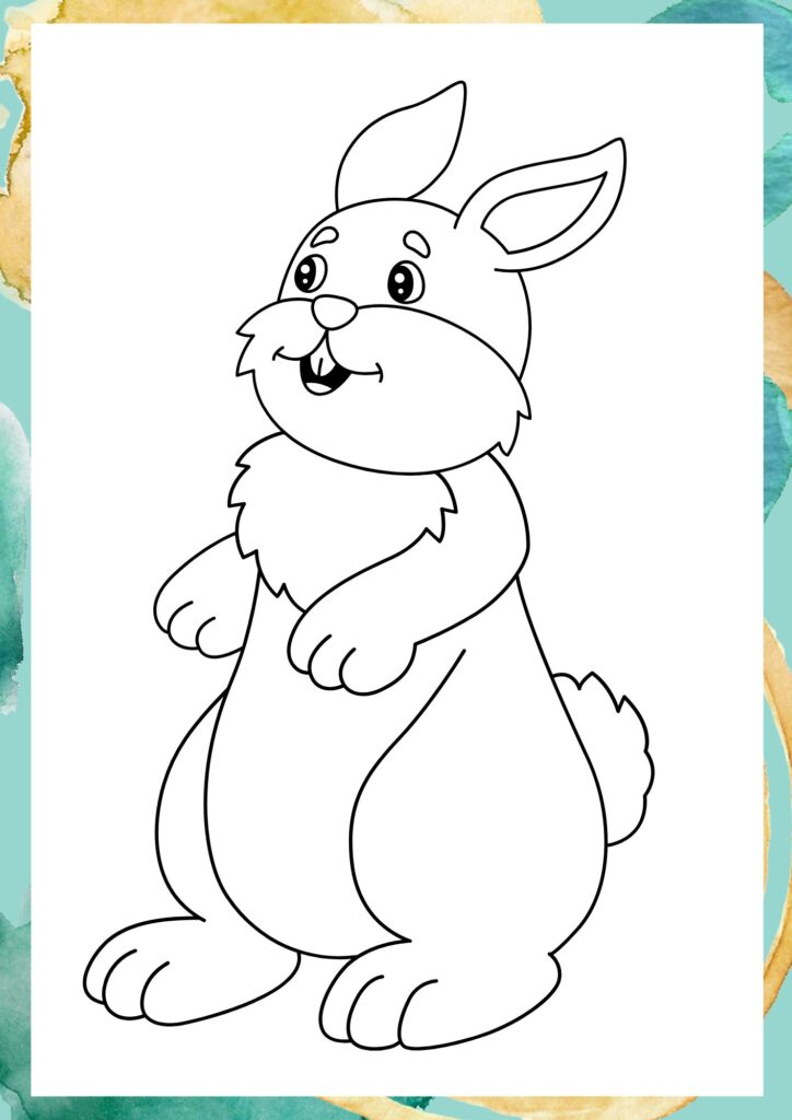 Cute Bunny, bunny, rabbit, coloring, colouring, coloring pages, colouring pages