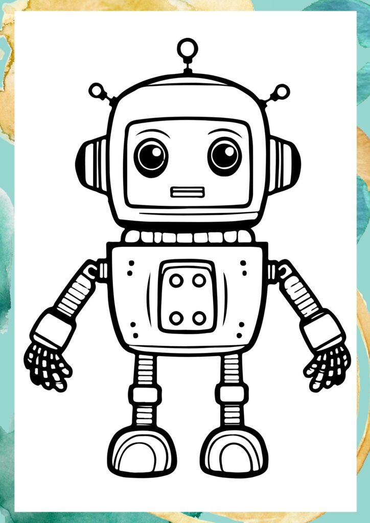 Robot, Robot coloring Page, robot coloring, robot colouring, robots, coloring pages