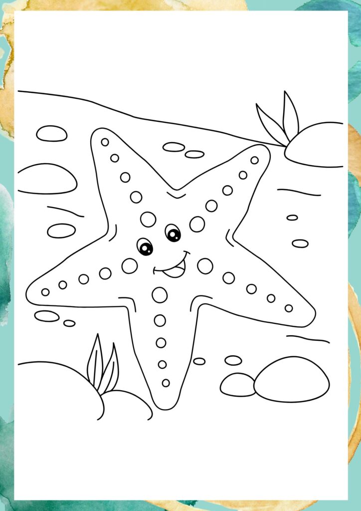 Startfish, Starfish coloring pages, Colouring Pages