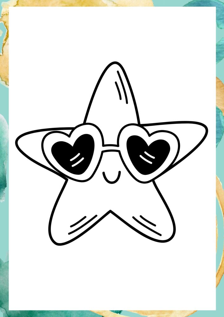 Starfish, starfish coloring, coloring pages, colouring pages, starfish