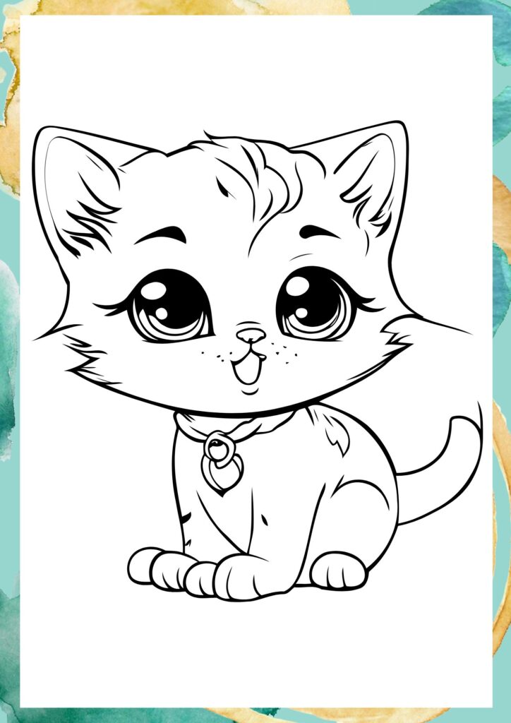 Coloring pages, colouring pages, coloring, colouring, sheets, cute cat coloring pages, cute cat, cat, kitten, cute cat colouring pages