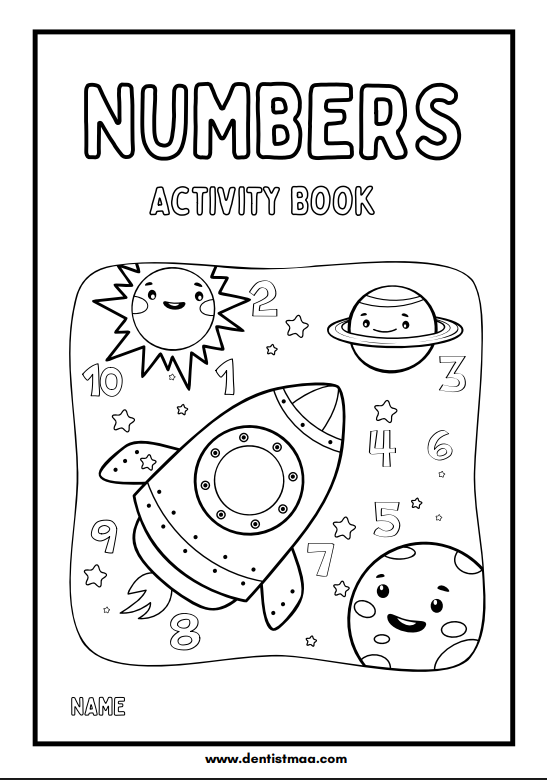 Activity book, Number activity book, book, free printable, free activity book