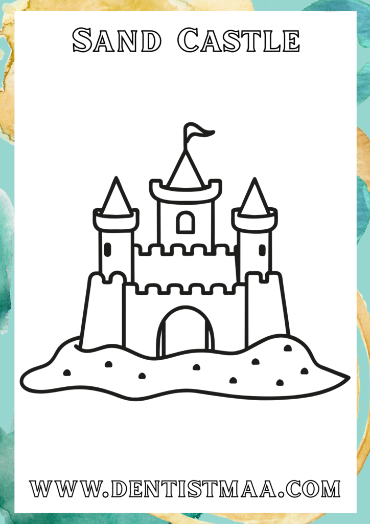 Sand Castle Colouring Pages, Sand Castle, Castle Colouring Pages, Sand Castle, Sand Castle Coloring Pages, Coloring pages, Colouring pages