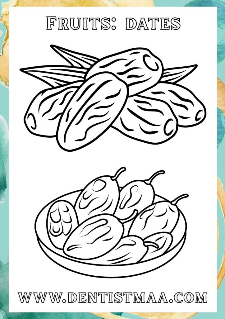 free fruit coloring pages printable, fruit coloring pages, fruit coloring, pages, fruit coloring pages, fruit colouring pages, dates, dates coloring sheets