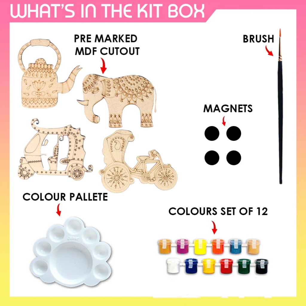 Shop the 11 Best Art and Craft Kits for your Kids Aged 4-10: Available in India 25 Art and craft kits, DIY, art, craft, activities, screen free, mess free, fine motor skill, bonding, quality time, painting, stickers, foam, foail, colours, colors, gift, return gift, origami, fun, mould painting