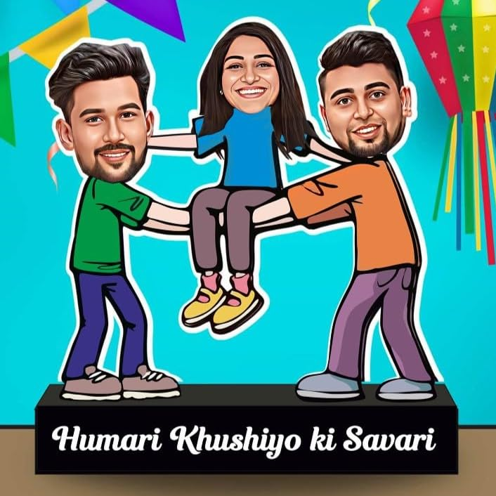 Rakhi 2025: 10 Heartwarming Personalized Gift Ideas for Your Loving Sibling 8 Rakhi 2025, Raksha bandhan, Rakhi 2025 Gift Ideas, Rakhi 2025 heartwarming gift ideas, happy rakhi, sibling, brother, sister, name rakhi, photo frame, led lamp, led rotating lamp, character caricature photo frame