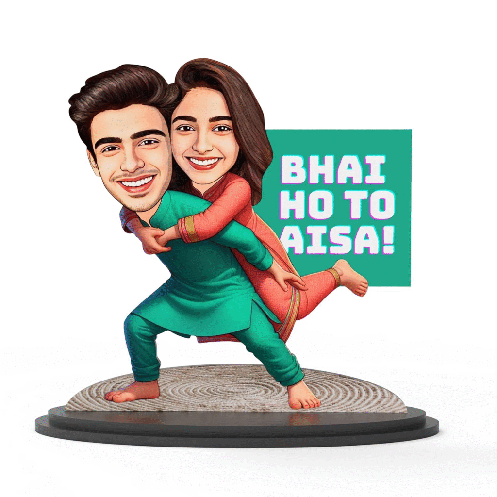 Rakhi 2025: 10 Heartwarming Personalized Gift Ideas for Your Loving Sibling 9 Rakhi 2025, Raksha bandhan, Rakhi 2025 Gift Ideas, Rakhi 2025 heartwarming gift ideas, happy rakhi, sibling, brother, sister, name rakhi, photo frame, led lamp, led rotating lamp, character caricature photo frame