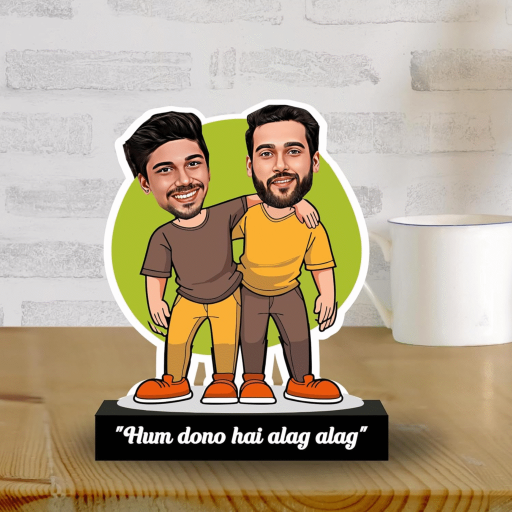 Rakhi 2025: 10 Heartwarming Personalized Gift Ideas for Your Loving Sibling 11 Rakhi 2025, Raksha bandhan, Rakhi 2025 Gift Ideas, Rakhi 2025 heartwarming gift ideas, happy rakhi, sibling, brother, sister, name rakhi, photo frame, led lamp, led rotating lamp, character caricature photo frame
