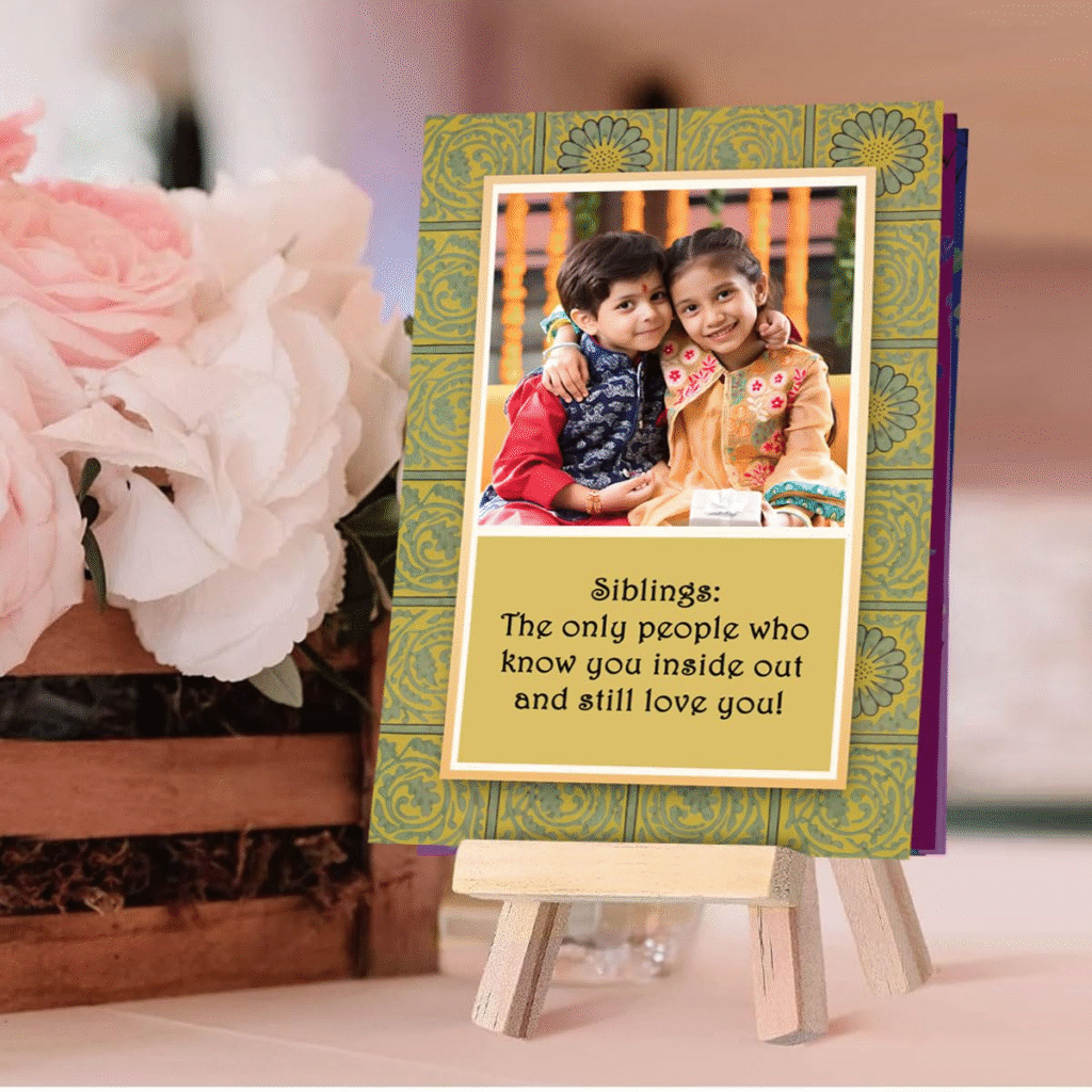 Rakhi 2025: 10 Heartwarming Personalized Gift Ideas for Your Loving Sibling 25 Rakhi 2025, Raksha bandhan, Rakhi 2025 Gift Ideas, Rakhi 2025 heartwarming gift ideas, happy rakhi, sibling, brother, sister, name rakhi, photo frame, led lamp, led rotating lamp, character caricature photo frame, jewellery box