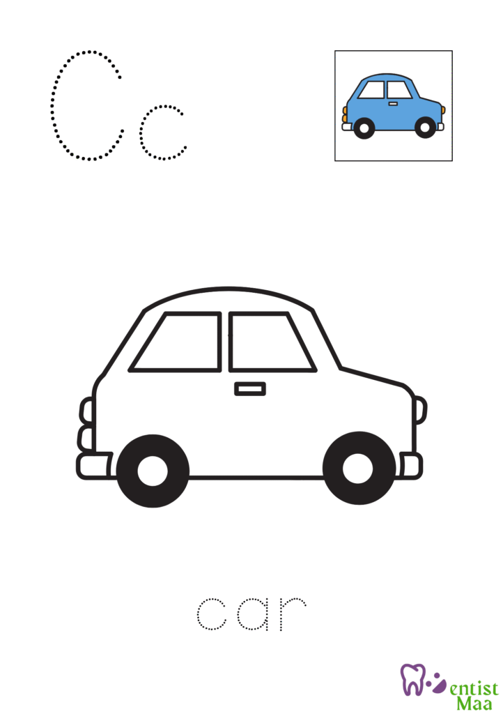 alphabet tracing and colouring book