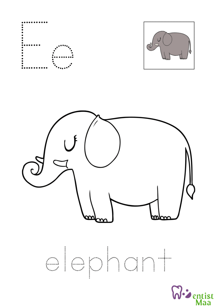 alphabet tracing and colouring book