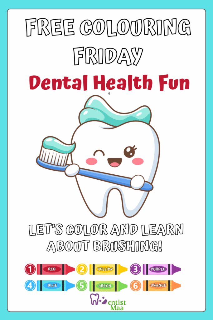 Dental Health, Denatla Health Fun Colouring Book